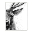 thumbnail image 1 of Stupell Industries Buck Reindeer Antlers Wild Forest Animal Black White Paintings Unframed Art Print Wall Art, 10x15, by Brandon Wong, 1 of 5
