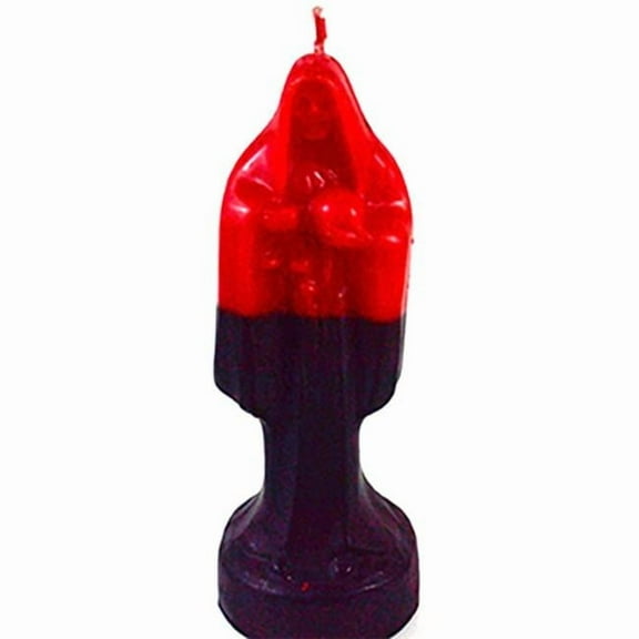 AzureGreen CBHOLRB 10 in. Holy Death Candle, Red & Black