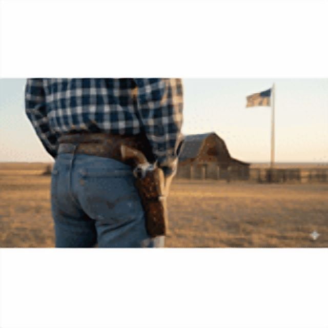 TJAYZ Western Drop Loop Leather Gun Belt and Holster, Right Hand, 38 357 Caliber, BROWN 34"