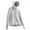 Gray plus size hooded jacket a1, variant on Women Plus Size Hooded Jackets Long Sleeve Slim Fit Casual Workout Zip Up Outerwear Solid Color Basic Cover Up Coats for Women, White M