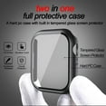 thumbnail image 2 of 2 Pack Case Built in Tempered Glass Screen Protector Compatible with Apple Watch Series 44mm, Hard PC Case Ultra-Thin Bumper Overall Protective Cover- Matt Black, 2 of 5