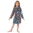 thumbnail image 2 of BZSMCE Bathrobes Belt Hooded Dancing Koi Harmony Creative Pattern, 2 of 8