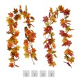 thumbnail image 1 of Kearding 2 piezas de guirnalda de hojas de arce artificiales, decoración de oficina, Patio, vid falsa, boda, vacaciones, banquete, decoración de Kits de decoración para fiestas Tipo 1 Kearding HA007542-01, 1 of 6