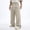 01 Beige, variant on YueHuiYing Men's Baggy Sweatpants Fashion Wide Leg Casual Sweat Pants Drawstring Stretch Joggers with Pockets
