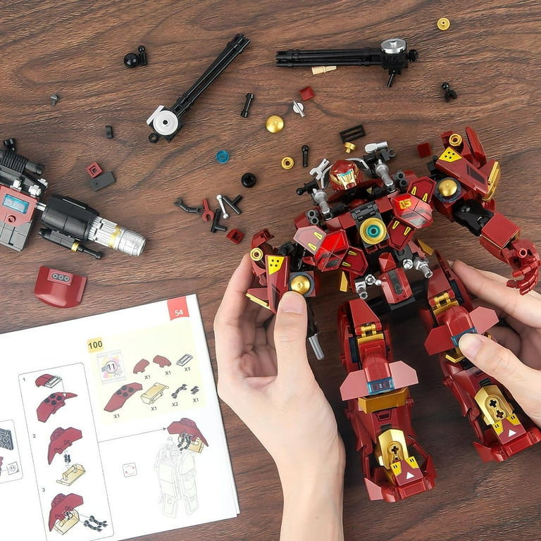 JMBricklayer Mecha 70125 Robot Guan Yu Da Costruzione - 744 Pezzi, Modello Da Collezione Per Adulti E Bambini 8+ Anni - 4