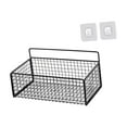 thumbnail image 2 of Cesta de almacenamiento para gabinete, organizador de pared colgante, estantes montados en la pared, estantes colgantes de pared M Negro con pegatina, 2 of 9