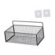 thumbnail image 2 of Cesta de almacenamiento para gabinete, organizador de pared colgante, estantes montados en la pared, estantes colgantes de pared M Negro con pegatina, 2 of 9