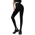thumbnail image 1 of Las mujeres hacen ejercicio con pantalones de yoga de cintura alta y pantalones de yoga de ejercicio, corren y montan con M negra todos los días., 1 of 10