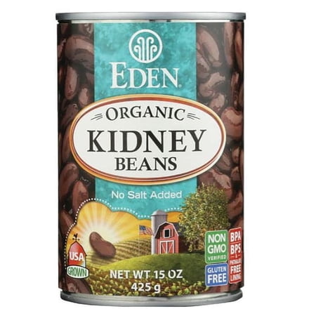 Eden Organic Kidney Beans, No Salt Added, 15 Ounce Cans