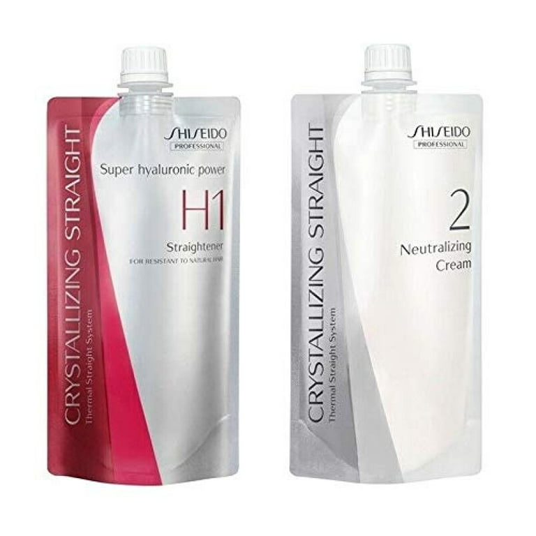 Hair Rebonding Professional Crystallizing Hair Straightener H1 Neutralizing Emulsion 2 SET
