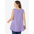 thumbnail image 2 of Woman Within Plus Size Sleeveless Fit-And-Flare Tunic Top, 2 of 6