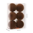 thumbnail image 3 of Yhmxh 6 Pcs Velvet Christmas Ball Ornaments, 3.15 Inch Flocked Christmas Tree Decor Balls, Soft Plush Xmas Hanging Baubles Set for Christmas Tree, Wreath, Holiday Indoor Home Party Decoration, 3 of 6