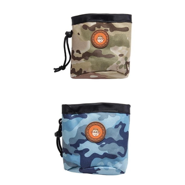 Bolsa de regalo para perros de 2 piezas, pequeña bolsa de cintura para aperitivos para perros, hecha de material de malla de lona, transpirable, eco Sunnimix Riñonera para bocadillos al aire libre