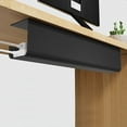 thumbnail image 3 of Under Desk Cord Organizer, Convenient Storage Punch Free Under Desk Cable Organizer Tray PVC Simple Installation  for Home Black,White, 3 of 7