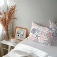 thumbnail image 6 of Orange Grey Coastal Lumbar Pillow Covers 20x12 Inch Set of 2, Summer Beach Coral Shell Ocean Waterproof Outdoor Pillow Covers, Decorative Cushion Pillowcases for Couch, Sofa, Bed, Garden, Patio, 6 of 9