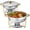 5QT 2 PACK, variant on Round Chafing Dish for Buffet, 2 Pack 6QT Chafer and Buffet Warmers Sets, Stainless Steel Catering Warmers for Wedding Parties Banquet Events