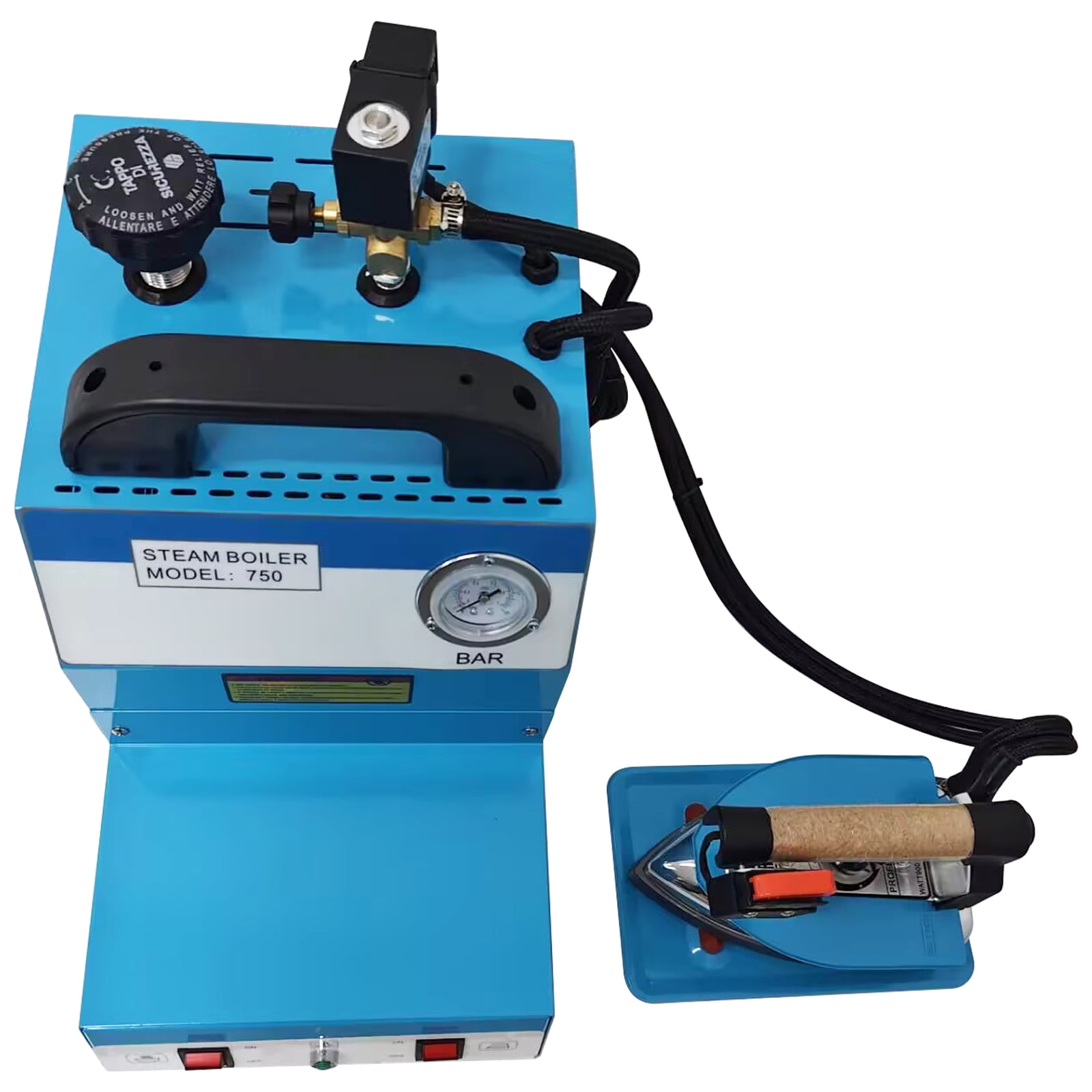 Industrial Steam Iron Curtain Electric Iron Boiler Hang Type Ironing Machine with 4L Water Tank