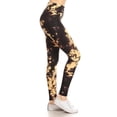 thumbnail image 2 of Yoga Style Banded Lined Tie Dye Print, Full Length Leggings In A Slim Fitting Style With A Banded High Waist. Brown, 2 of 4