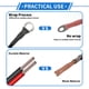 thumbnail image 2 of 1 Pc Cable Inversor de Batería 10 AWG Gauge 9FT 5/16" Lug Cable de Batería Universal para Automóvil Vehículo Barco RV Solar Cobre Estañado Negro, 2 of 7