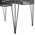 thumbnail image 5 of DecMode 51" x 29" Black Metal Double Sided Desk with Brown Wooden Tabletop and Drawers, 1-Piece, 5 of 12