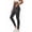01 Dark Gray, variant on Womens Pants V Cross Waist Workout Leggings Tummy Control Running Yoga Pants with Pockets