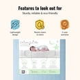 thumbnail image 2 of Dream On Me 2 in 1 Little Lullaby Crib and Toddler Mattress, Blue Floral, 2 of 7