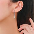 thumbnail image 3 of Aretes Pendientes con Circonias en formas Zoft Ztore, Plata de Ley .925, 3 of 4