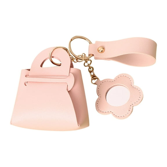Aellinatey Leather Bag Charm Keychain Small Storage Case Leather Keyring Decorations