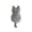 Gray, variant on huayou Yellow Round Belly Cat Plush Accessory, Embroidered Whisker Big Eye Pattern with Built In Squeaky Core, Decoration, for Cat Indoor Molar Self Play