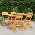 thumbnail image 1 of vidaXL 5 Piece Garden Dining Set Solid Wood Teak, 1 of 5