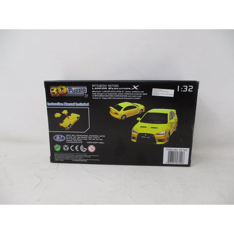 Puzzle Fun 65 Pieces 3D Lancer Evolution X Solid Yellow 3D Puzzles