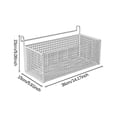 thumbnail image 7 of Dualoai Bedside Hanging Storage Basket Hanging Organizer for Bedroom Hotel Bed Rails L with Hooks, 7 of 7