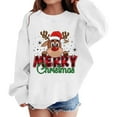 thumbnail image 5 of HIPYLO Red Christmas Shirts Christmas Crew T Shirt Pet Christmas Clothes Girls Blouses Sweatshirts Girls Tops Size 14-16 Boys 6t Clothes, White 13-14 Years, 5 of 6