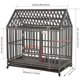 thumbnail image 4 of dog cage 48" Heavy Duty Dog Crate Strong Metal Cage House Shape Pet Kennel Crate Playpen with 4 Locking Wheels ShopWise Round, 4 of 6