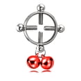 thumbnail image 1 of Colorful Circle Round Bell Screw Puncture Pierced Nipple Shield Ring R00436 Red, 1 of 2