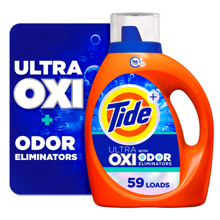 Tide Ultra OXI with Odor Eliminators Liquid Laundry Detergent, 59 Loads, 84 fl oz