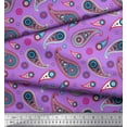 thumbnail image 3 of Soimoi Modal Satin Fabric Artistic Paisley Print Fabric by Yard 42 Inch Wide, 3 of 3