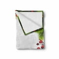 thumbnail image 2 of Christmas Soft Flannel Fleece Blanket, Xmas Frame with Holly Berry Pine Cone Natural Wreath Traditional Composition, Cozy Plush for Indoor and Outdoor Use, 60" x 80", Green Brown Red, by Ambesonne, 2 of 6