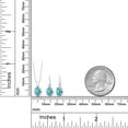 thumbnail image 3 of Gem Stone King 925 Sterling Silver Blue Zircon Pendant and Earrings Jewelry Set for Women (3.60 Cttw, Oval 7X5MM, Gemstone December Birthstone, With 18 inch Silver Chain), 3 of 3
