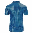 thumbnail image 3 of pstuiky Camisa de manga corta para hombre, Camisa de manga corta con botones y cuello abatible con purpurina de color liso para hombre camisetas de hombre xl, 3 of 4