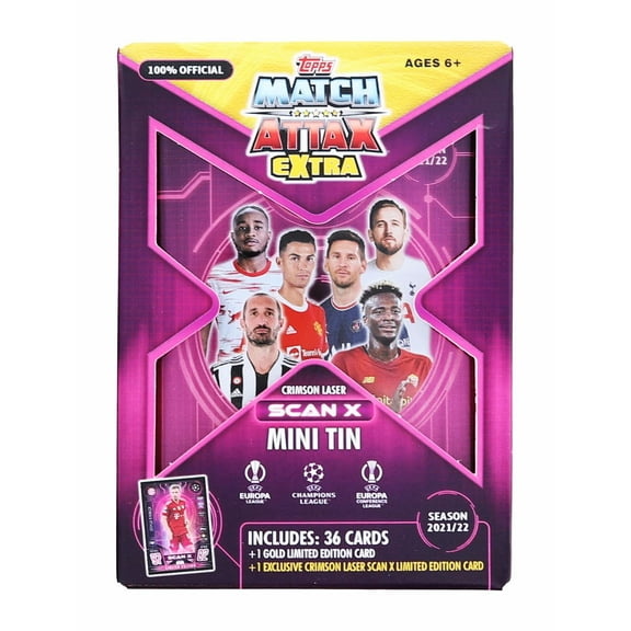 2021/2022 Topps UEFA Champions League Match Attax Extra Mini Tin | Crimson Laser