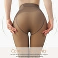 thumbnail image 5 of G&Y Fleece Lined Tights for Women -Therma Leggings Opaque Warm Winter Pantyhose , Brown S-M, 5 of 7