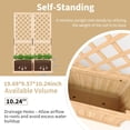 thumbnail image 6 of Outdoor Privacy Screen with Planter Box - 2-Panel Freestanding Garden Fence,41"x10"x65" Tall Outdoor Divider with Drain Holes & Raised Bed for Patio,Deck & Backyard (Natural Wood), 6 of 7