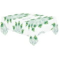 thumbnail image 2 of MYPOP Colorful Peacock Feather Cotton Linen Tablecloth Sets 60x120 Inches - Beautiful Green White Animal Peacock Pattern Desk Sofa Table Cloth Cover for Wedding Party Decor, 2 of 6
