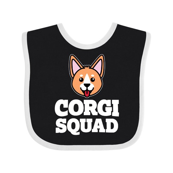Inktastic Dog Corgi Squad Boys or Girls Baby Bib