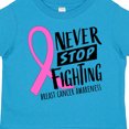 thumbnail image 4 of Inktastic Never Stop Fighting Breast Cancer Awareness Boys or Girls Toddler T-Shirt, 4 of 5