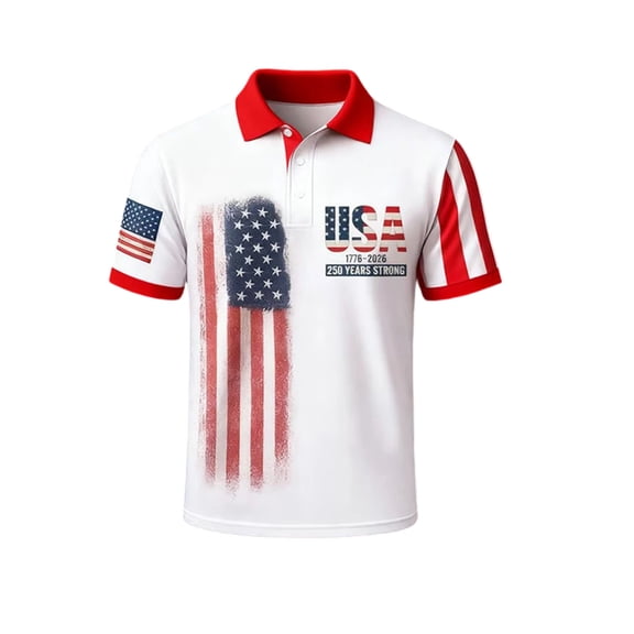 Mens Shirts 4th of July Casual Short Sleeve Shirt With Patriotic Print Commemorative Design Clothes