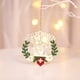 thumbnail image 4 of Adorno redondo de madera para la puerta de Navidad | Cartel de madera cortado con láser | Motivo del muñeco de nieve de Papá Noel | Decoración navideña versátil | 1 Pieza | 12cm/4,7 pulgadas, 4 of 6