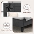 thumbnail image 2 of Sutaifuri Modern Platform Bed Frame Queen Size,with Adjustable Fabric Headboard and Wood Slats Support, 2 of 8