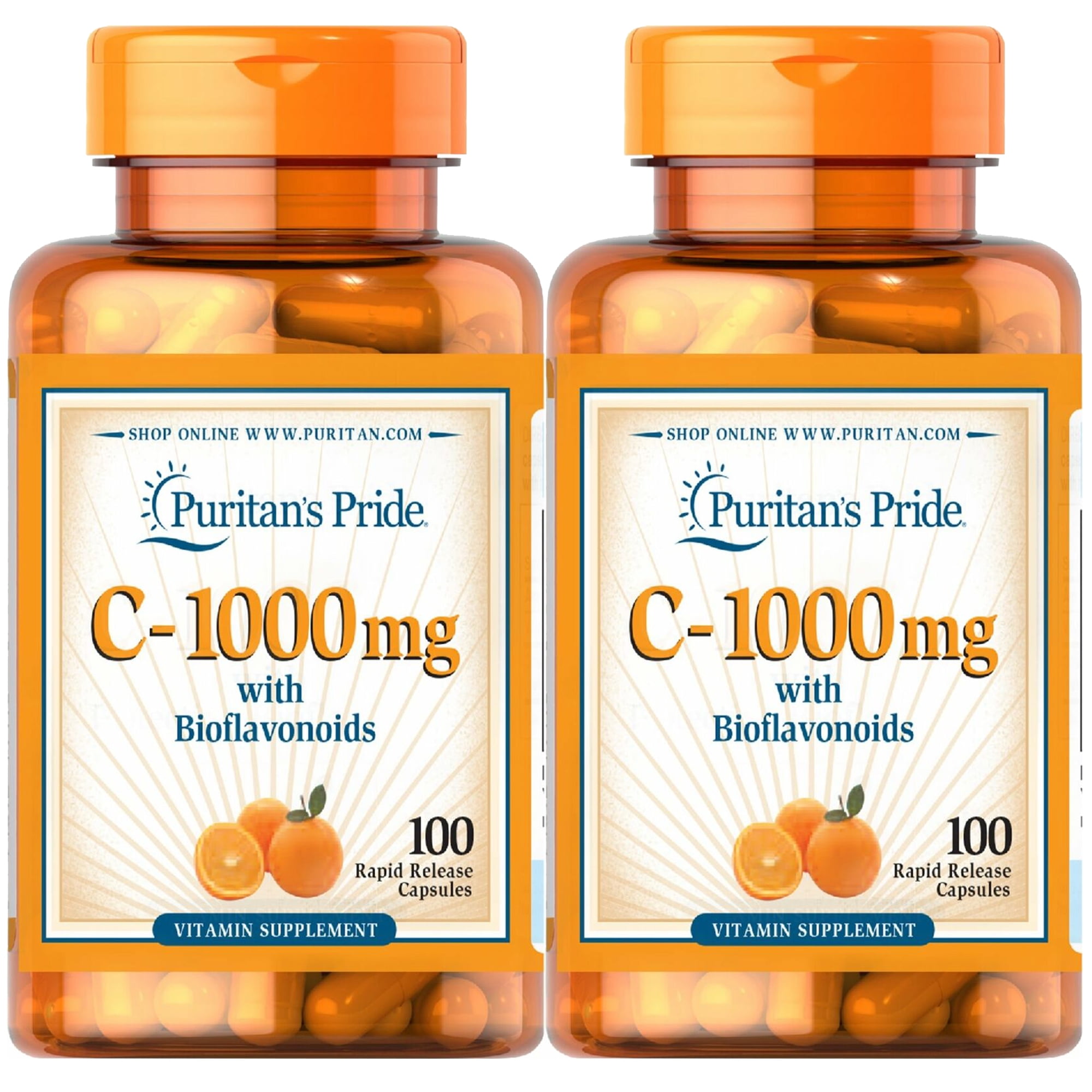 Puritan S Pride Vitamin C 1000 Mg With Bioflavonoids 100 Capsules 2 Pack Walmart Com Walmart Com Puritan S Pride Vitamin C 1000 Mg With Bioflavonoids 100 Capsules 2 Pack Walmart Com Walmart Com